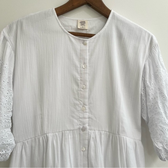 Woman’s Matilda Jane Good Hart Montrose White Eyelet Puff Sleeves Cotton Small - Picture 9 of 15